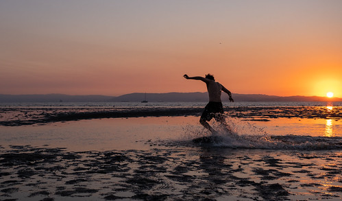 Skimboarder at Crab Cove